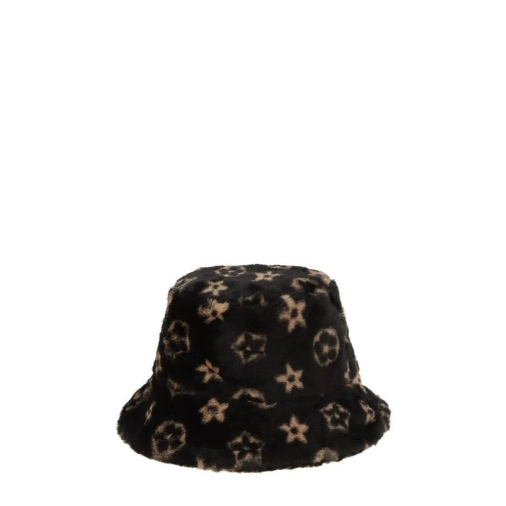 Geometric Pattern Fur Bucket Hat - Picture 3 of 5